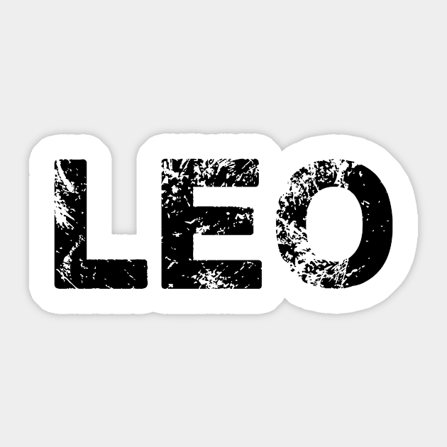 Leo // Typography Design Retro Style Sticker by OlasyMasy